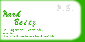 mark beitz business card